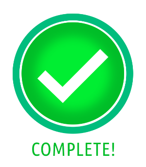 Sorting Waste Complete Green Tick